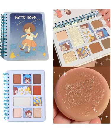 Eye Shadow Girls Notebook Shaped Eye & Cheek Shadow Tea Earth Color Eye Shadow Makeup Cosmetics (A) - Buy Online on GoSupps.com