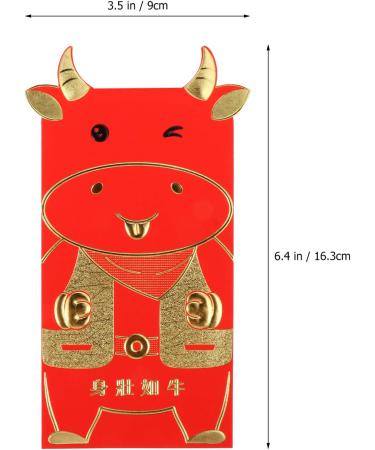 NOLITOY 24 Pcs 2021 2021 Year of The Ox Red Packet New Year Red Envelopes Cartoon Ox Year Red Envelopes Decorative Envelopes Wedding Purse Wedding Money Envelope New Year Red Packet Lucky Redx2pcs 17X9CMx2pcs - Buy Online on GoSupps.com