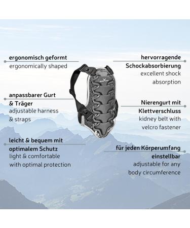 Buy Black Crevice Adjustable Back Protector for All Ages - Ergonomic & Breathable Protection in Various Colors - Buy Online on GoSupps.com