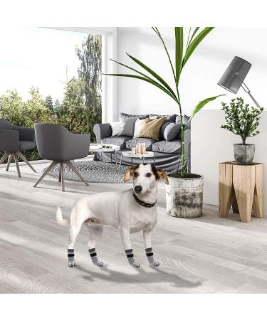 Expawlora Non-Slip Dog Socks - Soft Breathable Paw Protection for All Dogs | Adjustable Straps & Traction Control | Gray XL (4 Count) - Buy Online on GoSupps.com