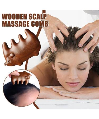 Portable Natural Wood Scalp Massage Comb - Wide Tooth Curb for Family & Friends | Perfect Birthday Gift - Buy Online on GoSupps.com