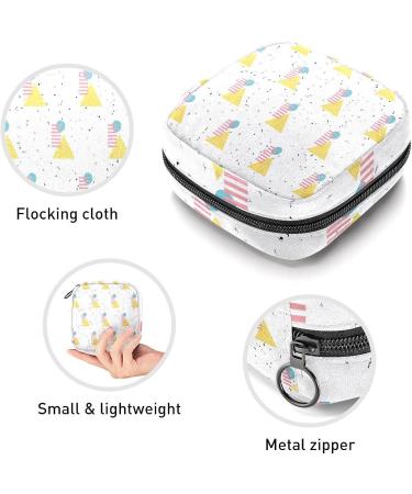 Anna Cowper Retro Geometric Pattern Sanitary Napkin Storage Bag - Portable Period Pouch for Women & Teens - Multi-colored - Buy Online on GoSupps.com