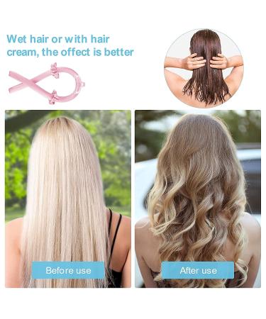 Silk Heatless Curling Rod Headband - 4 Piece Set Pink - Buy Online on GoSupps.com