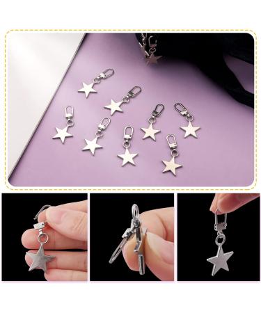 10-Pack Zinc Alloy Star Shaped Zipper Pulls - Metal Replacement Set for Clothing Bags & Suitcases - Silver - Buy Online on GoSupps.com