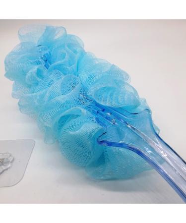 Soft Shower Brush with Blue Crystal Handle for Seniors and Elderly - Ideal for Arthritis, Disabilities, and Pregnancy - Buy Online on GoSupps.com