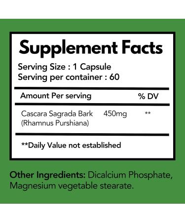 Arymar Cascara Sagrada 60 Capsules - Natural Herbal Supplement - Buy Online on GoSupps.com