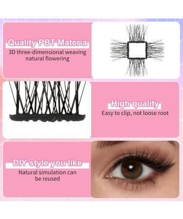 140pcs D Curl Eyelash Clusters | 8-16mm Individual Fluffy Lash Extensions | Best False Lashes for Beginners | DIY Wispy Cluster Lashes - Buy Online on GoSupps.com