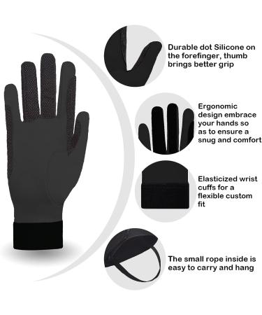 Amoy Stretch Horse Riding Gloves for Women - Breathable Black Mittens, Size Medium - Buy Online on GoSupps.com