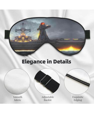 SSIMOO Giant Nuclear Ship Sleep Eye Mask | Breathable Travel Eye Patch for Relaxation - Black - Buy Online on GoSupps.com