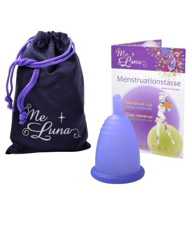 Me Luna Menstrual Cup Sport Handle Blue-Violet Size XL