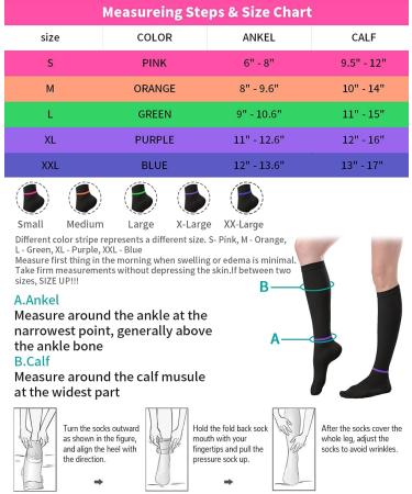 T.E.D. Anti Embolism Stockings 15-20 mmHg Compression | Thigh High Knee High | Men Women | TED Hose with Inspect Toe Hole | C-Knee High Black | S - Buy Online on GoSupps.com