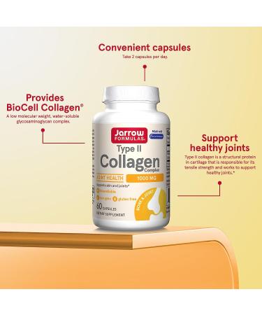 Jarrow Formulas Type II Collagen Complex - 60 Capsules for Joint & Skin Health - Buy Online on GoSupps.com