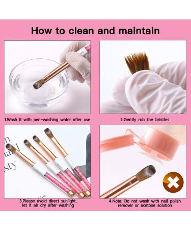 Yasterd 100% Pure Kolinsky Size 10 Acrylic Nail Brush with Pink Rhinestone Metal Handle - Professional Manicure Tool for Acrylic Application - Buy Online on GoSupps.com