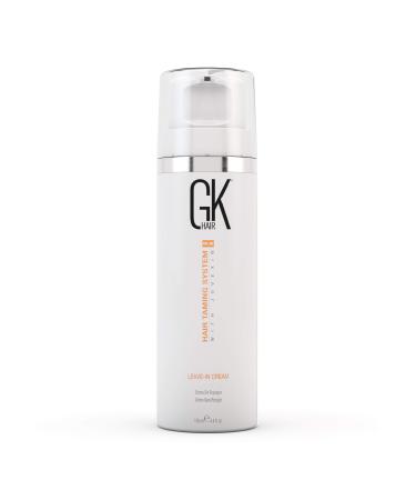 GK HAIR Global Keratin Leave In Conditioner Cream (4.4 Fl Oz/130ml) Conditioning Detangler Hydrating Smoothing Moisturizing & Frizz Control For Dry Damaged Hair Pre Swim Protection - All Hair Types