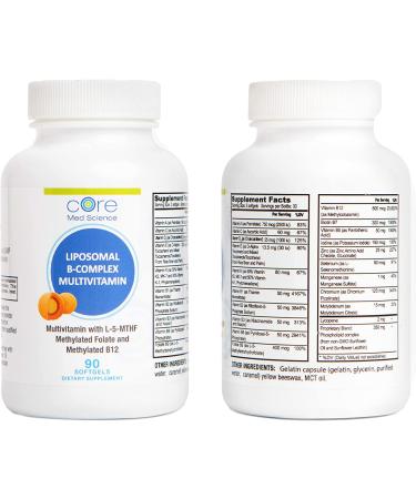 Liposomal Active B-Complex and Minerals Multivitamin - 90 Softgels | Complete Supplement by Core Med Science - Buy Online on GoSupps.com
