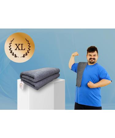 Zenith Luxury Extra Large SPA Bath Towel - 40x70 Inch, 600 GSM, 100% Cotton - Oversized Gray Charcoal Towel - Buy Online on GoSupps.com