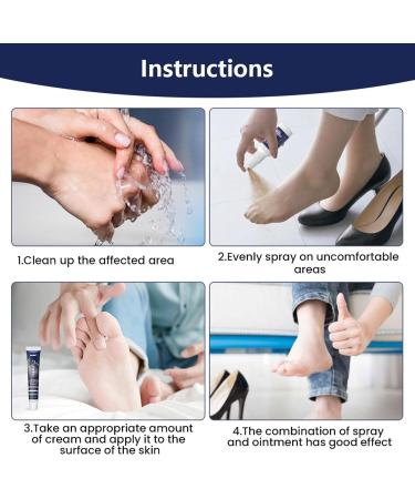 Feet Spray Foot Odor Cream | Natural Ingredients Athletes Foot Liquid Set Foot Care Products Non-Irritating Natural Ingredients For Women And Men Houssem - Buy Online on GoSupps.com