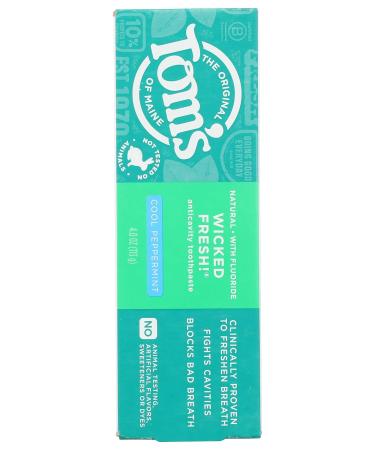 Buy Toms of Maine Wicked Fresh Cool Peppermint AC Toothpaste - 4 OZ | Best International Shipping - Buy Online on GoSupps.com