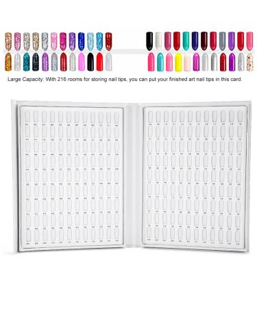 Portable High Capacity Nail Show Book - 2 Types Nail Art Display Stand for Manicure Shops (White) - Shop Now! - Buy Online on GoSupps.com