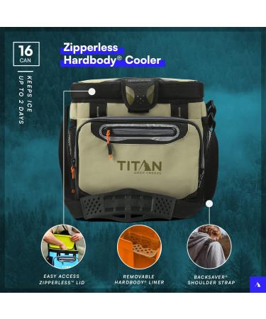 Arctic Zone Titan Deep Freeze 60 (50+10) Can Collapsible Rolling Cooler with Wheels and All-Terrain Cart - Colors: Moss and Process Blue White Cooler + Cooler - Buy Online on GoSupps.com