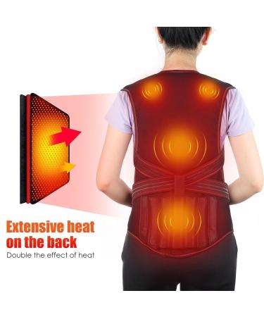 Self-Heating Magnetic Therapy Vest Back Brace Back Support Lumbar Decompression Belt For Middle Aged Elderly Men Women Keeping Warm Spine Shoulder Pain Relief (Color : Black Size : L) lofty ambition Black L - Buy Online on GoSupps.com