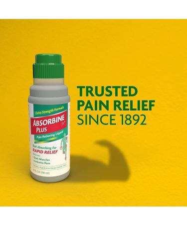 ABSORBINE JR. Pain Relieving Liquid with Menthol for Sore Muscles, Joint Aches, Arthritis Pain Relief - 4 Oz, Pack of 2 - Buy Online on GoSupps.com