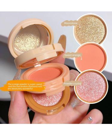 er Palette 3-Colored Powder | Multi-Layer Facial Pressed Powder Cheek Matte Mineral Blendable Long-Lasting All-Day Fanelod 1# Moonlight Mermaid - Buy Online on GoSupps.com