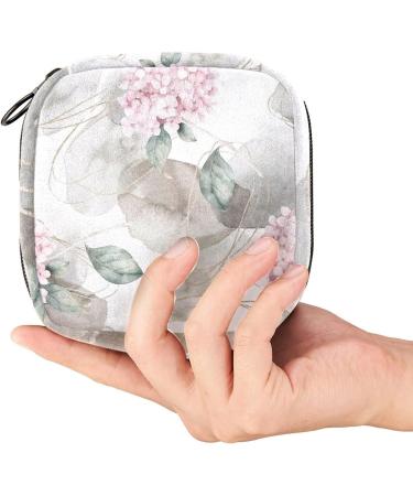 Hydrangea Print Sanitary Napkin Storage Bag - Portable Menstrual Period Pouch - Buy Online on GoSupps.com