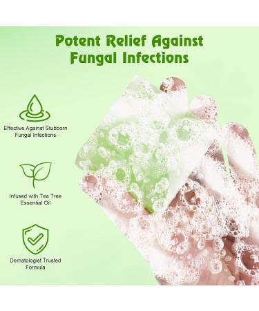 Antibacterial Tea Tree Soap Organic Tea Tree Oil Soap Antifungal Scrub Soap Bar Natural Cleanser Acne Athletes Foot Healthy Feet Skin Nails| Paraben and Cruelty Free 100g - Buy Online on GoSupps.com