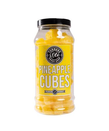 Pineapple Cubes - 645g by Turners Sweet Shop Traditional Retro Gift Jar Classic Original Pick & Mix Sweets Quality Confectionary Fantastic Gifts for Him Her or Them