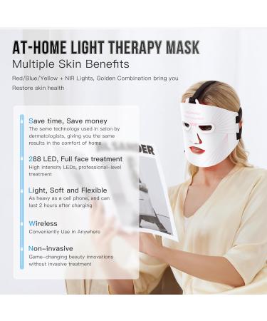 LED Face Mask Light Therapy - Red & Near Infrared Skincare Device for All Skin Types at Home - Buy Online on GoSupps.com
