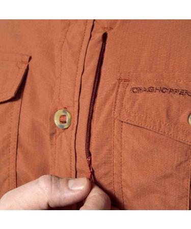 Craghoppers Men's NosiLife Adventure II Long Sleeved Shirt - Sun & Insect Protective - Black Pepper (CMS605) - International Shipping Available - Buy Online on GoSupps.com