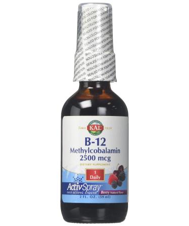 KAL B-12 Methylcobalamin Berry 2500 mcg 2 fl oz (59 ml)