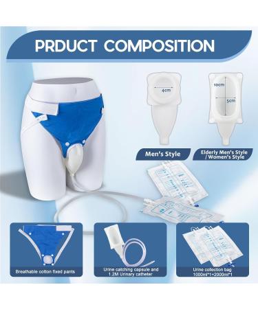 External Wearable Urinal Collector & Reusable Silicone Catheter Bag - Portable 2000ml & 1000ml for Men | Buy Now - Buy Online on GoSupps.com