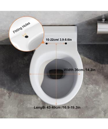 Elongated Comfort Fit Toilet Seat with Slow Close Quick Release Hinges and Non-Slip Bumpers No Slam Toilet Seats White Elongated Little Surprise - Buy Online on GoSupps.com