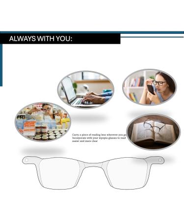 Super Light Armless Reading Glasses | Thin Flexible Myopia Readers | Pocket-Sized with Leather Lens Bag (Clear 1x) - Best for International Shipping - Buy Online on GoSupps.com