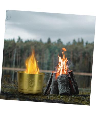 BESPORTBLE 1pc Burn Use Incinerator Sacrificial Traditional Burning Chinese Stainless Bucket Paper Golden - Buy Online on GoSupps.com