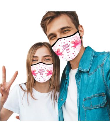 Windproof Activated Carbon mask Valentines Day Baby Cat Holding Heart Shaped Baloons Romantic Love Themed Illustration Vermilion Black Facial decorations for adults - Buy Online on GoSupps.com