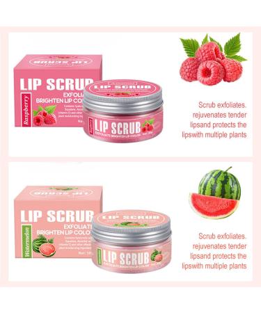 Fruity Lip Scrub - Lip Scrub Exfoliator - Lip Care for Women - Moisturizing Lip Mask - Lip Balm & Moisturizer for Dry Chapped Lip - Lip Exfoliator Scrub - Watermelon & Raspberry Taste - Buy Online on GoSupps.com