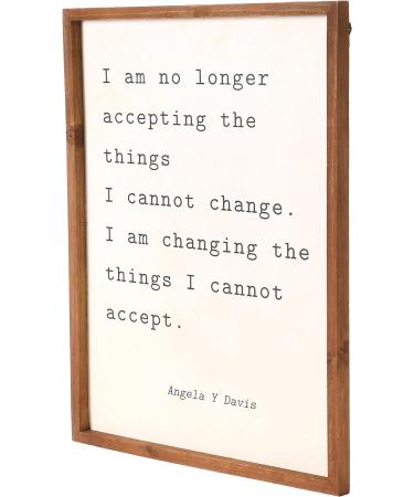 Creative Co-Op Wood Framed 'I Am No Longer' Wall D cor - Multi Color - Buy Online on GoSupps.com