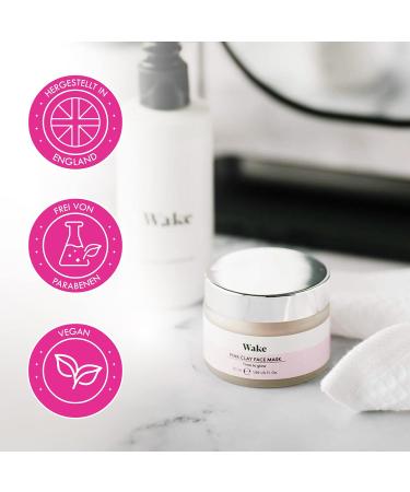Wake Skincare Face Mask - Pink Tone Blackhead Detox Mask for Clear Radiant Skin with Natural Ingredients - Buy Online on GoSupps.com