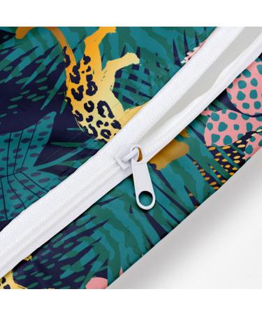 Waterproof Reusable Wet Dry Bag | Jungle Tropical Leaves Cheetah Print | Beach, Pool, Travel, Diapers | Makeup, Gym Clothes | Camping Accessories - Buy Online on GoSupps.com