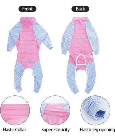 Surgical Recovery Suit for Dogs | Breathable Postoperative Pajamas | Anti-Lick Long-Sleeved 3XL in Pink | Ideal for Abdominal Wounds & Post-Surgery Care - Buy Online on GoSupps.com