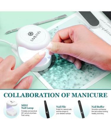 Saviland Gel x Nail Kit - 500 Full Cover Medium Stiletto Nail Tips with UV LED Nail Lamp & Solid Nail Glue for DIY Manicure - Valentine's Gifts - Buy Online on GoSupps.com