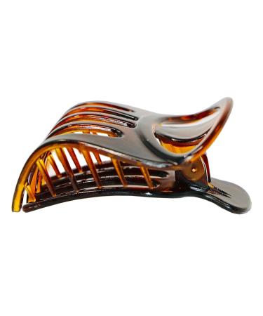 Parcelona French Curvy Oval Paw Tortoise Shell Brown Hair Claw Clip for Women and Girls - Buy Online on GoSupps.com