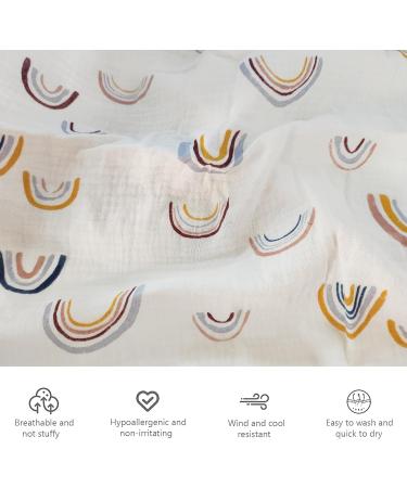 Rainbow Muslin Nursing Cover for Breastfeeding - Soft, Breathable, and Stylish Cover for Outdoor Feeding - Ideal for Mum and Baby - Buy Online on GoSupps.com