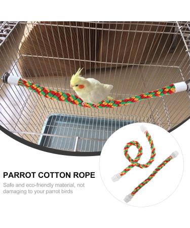 PopetPop 2pcs Flexible Multi-Color Bird Rope Toys - Bungee Ropes for Parakeets Cockatiels & More | 30x1.5 cm - Buy Online on GoSupps.com