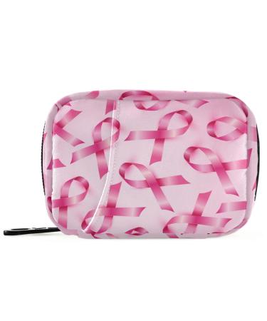 Breast Cancer Awareness Month Travel Pill Organizer Case 7 Day Pill Box Holder Large Daily Medicine Organizer for Vitamin Fish Oil Travel Family Business