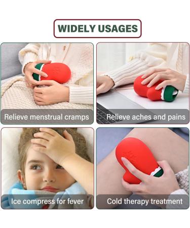 Buy Christmas Day Hot Water Bottle with Cover - 13x12cm Heat Bag for Cozy Comfort | International Shipping - Buy Online on GoSupps.com