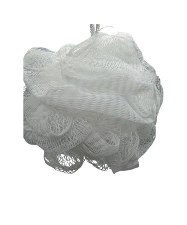 Shower Loofah Ball with Hanging Loop - Soft & Durable Body Scrubber (Black & White) for Men & Women - Ideal for All Skin Types - Buy Online on GoSupps.com